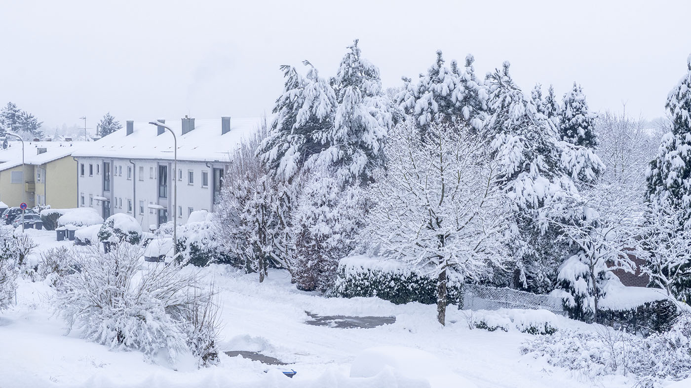 Bernhard J. Lattner Backnang Winterlandschaft Eingeschneit Seehofweg