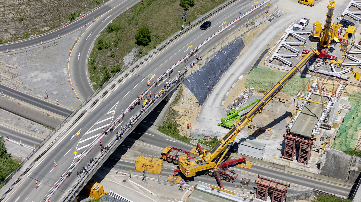 Baustelle B 14 Aus- Abfahrt Backnang-Mitte – Bahnbrücken | © BJ. Lattner
