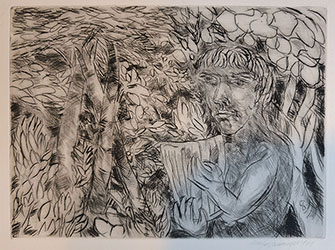Orpheus singt, Kaltnadelradierung, 1966, ca. 22,8 x 30,9 cm | © Rudi Limbach