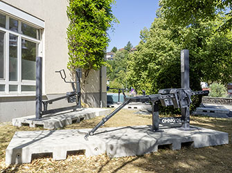 Outdoor-Fitnessgeräte am Willy-Brandt-Platz | © BJ. Lattner